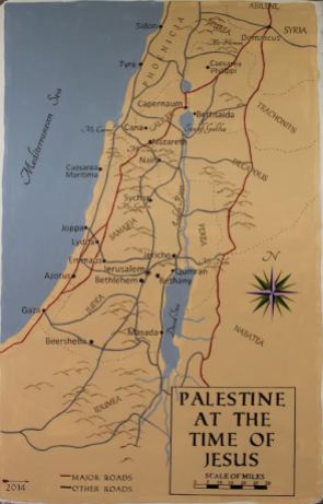 Palestine in Jesus' Day (with Roads)